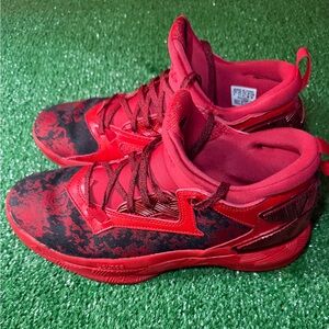 adidas D Lillard 2 Rose City Mens Size 8 Red Athletic Basketball Shoes Sneakers